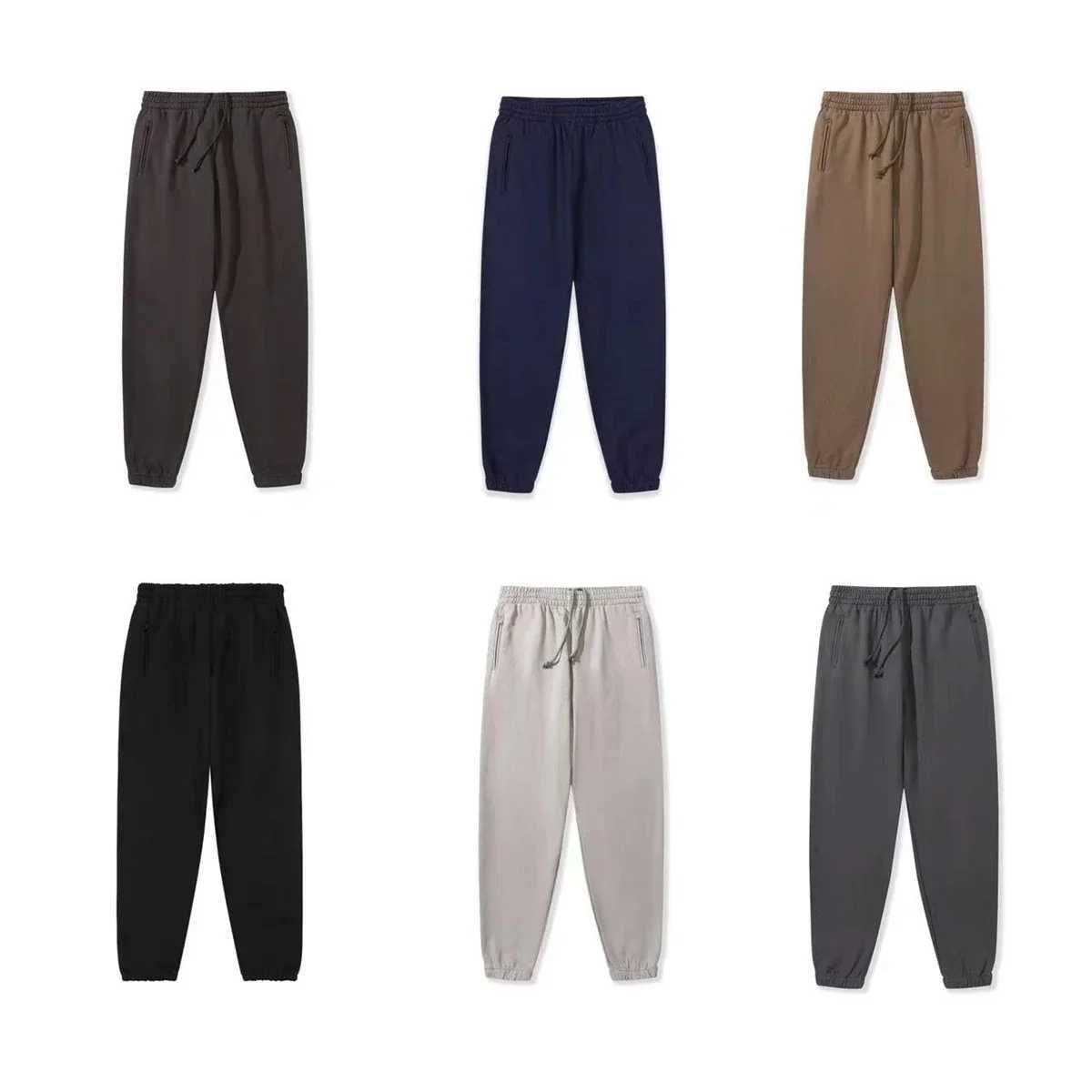 Donda loose solid color unisex pants sports and casual zipper pocket mens sports pants X241216