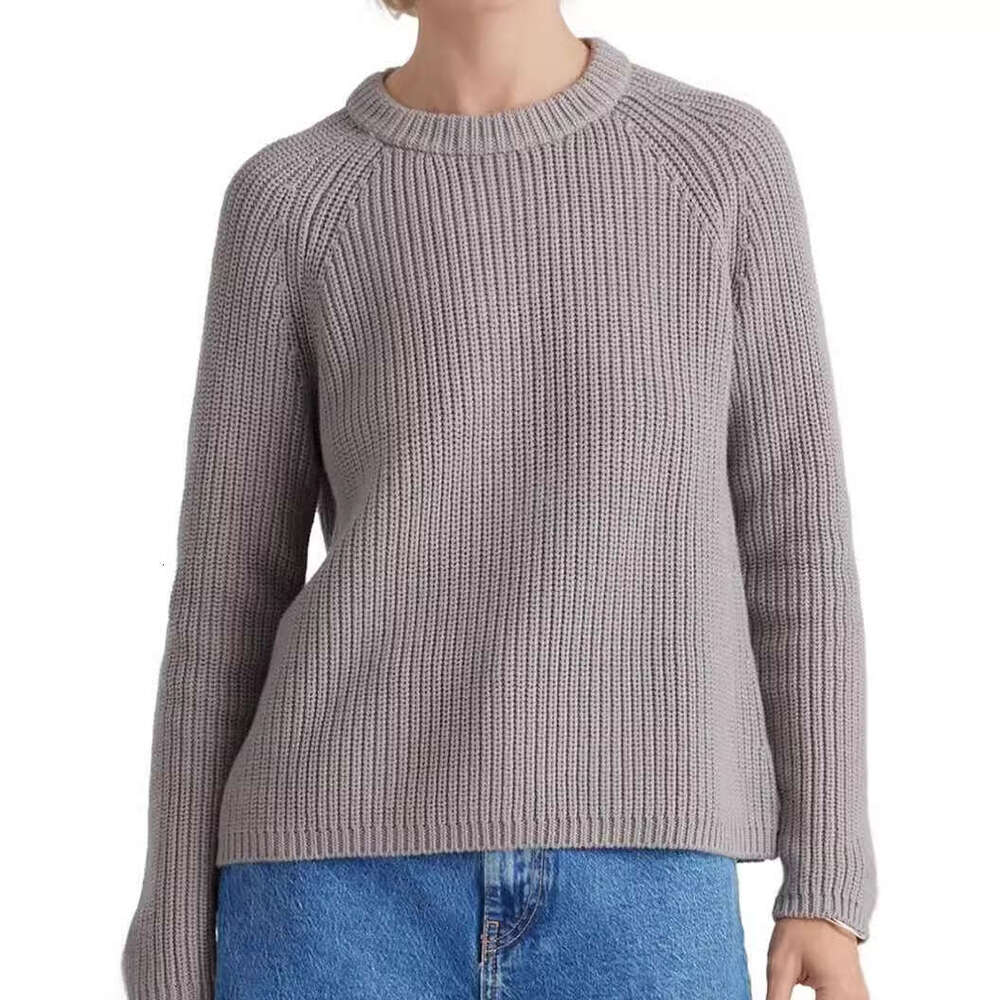 Autumn Winter New European And American Style Hem High Slit Round Neck Long Sleeved Pullover Clothes For Women In Autumn
