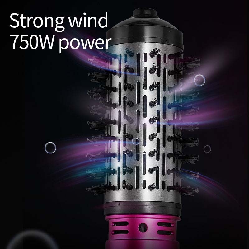 Multifunctional 3 In 1 Automatic Curler Round Rotating Hair Brush Hot Air Dryer Volumizer Styler
