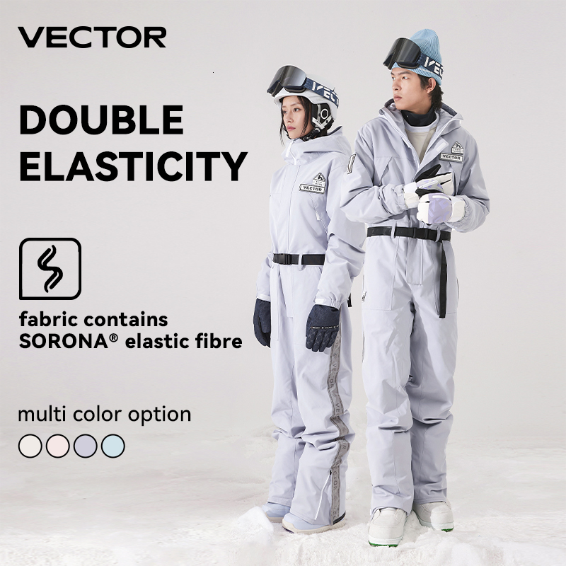 VECTOR Extra Thick Women Ski Pants Straight Full Overalls Winter Warm Windproof Waterproof Outdoor Sports Snowboard Snowmobile