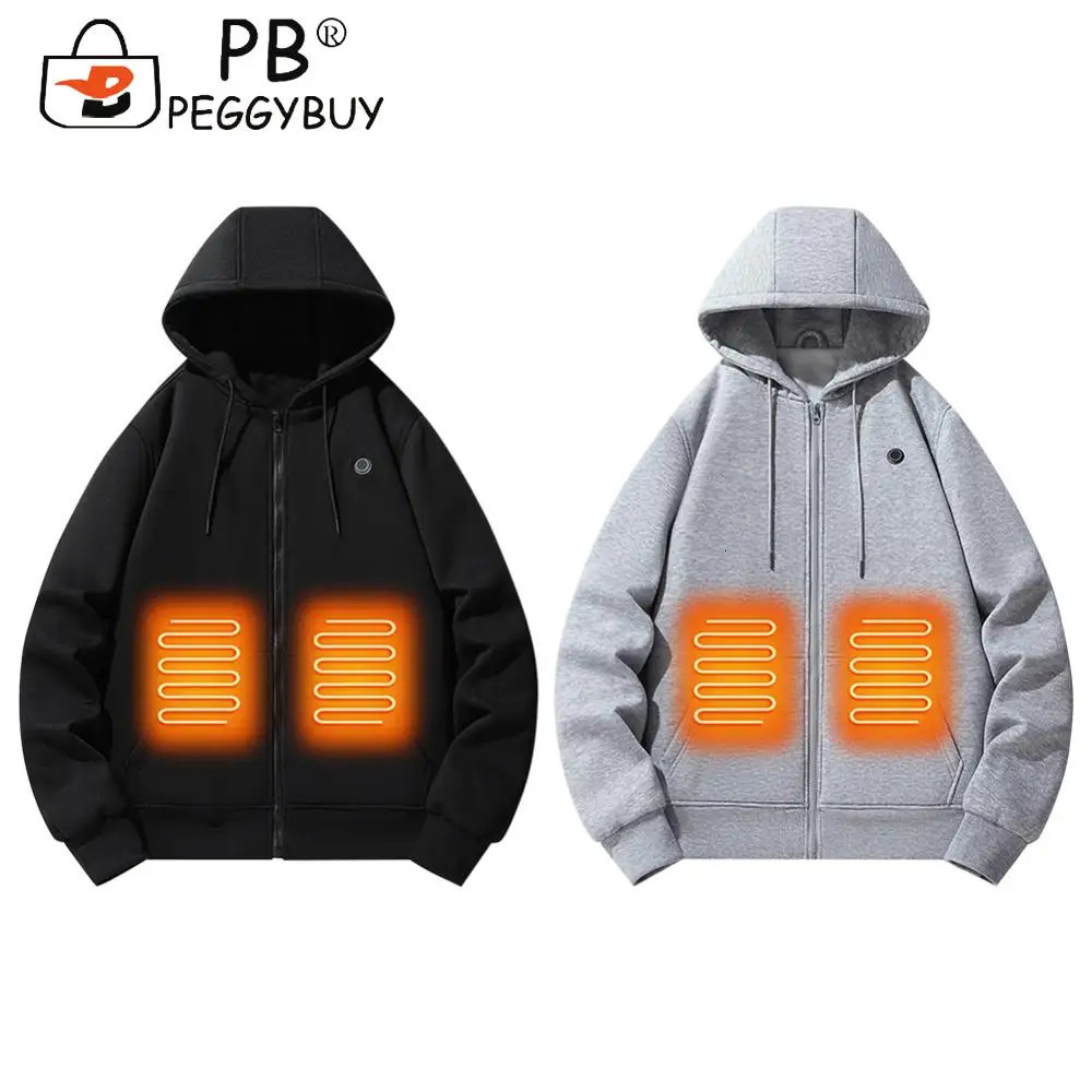 Electric hooded sweatshirt winter casual hooded sweatshirt long sleeved street jacket for men and women 241214