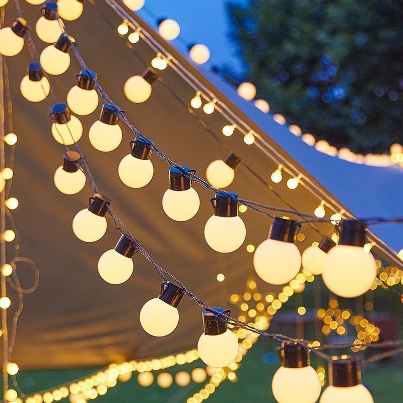 Outdoor Water-Resistant LED Ball Lights Ideal for Camping and Weddings