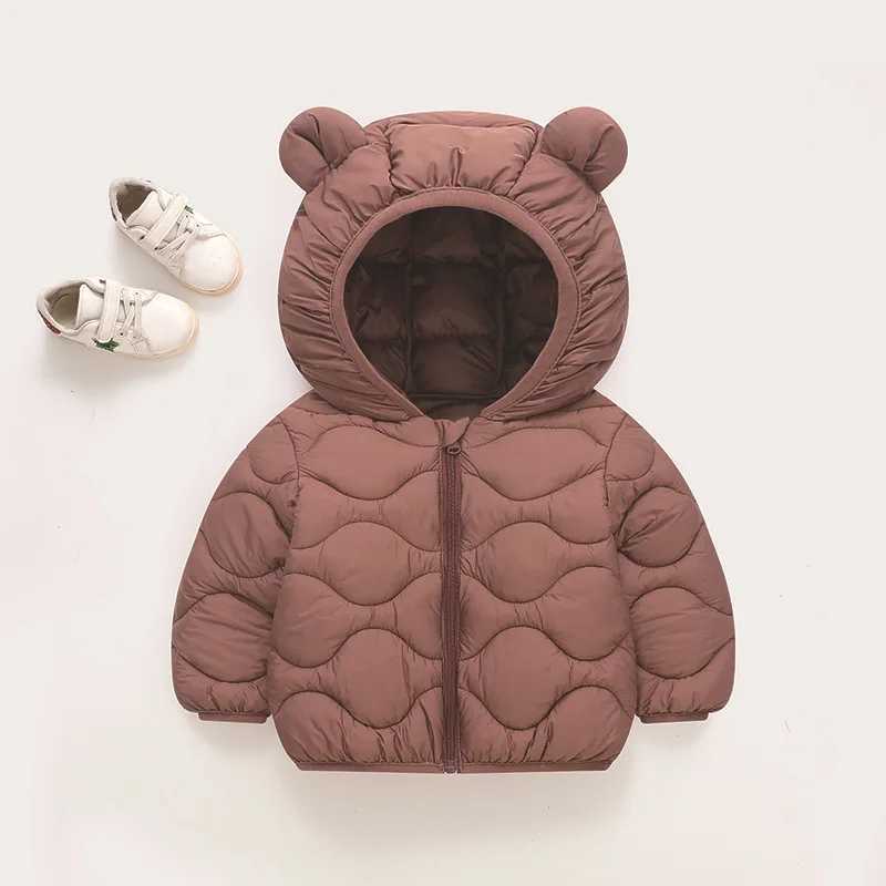 2 3 4 5 6 Years Baby Boys Jacket 2024 Winter Autumn New Solid Color Thick Keep Warm Hooded Coats For Girls Cotton Down OuterwearXJ241214