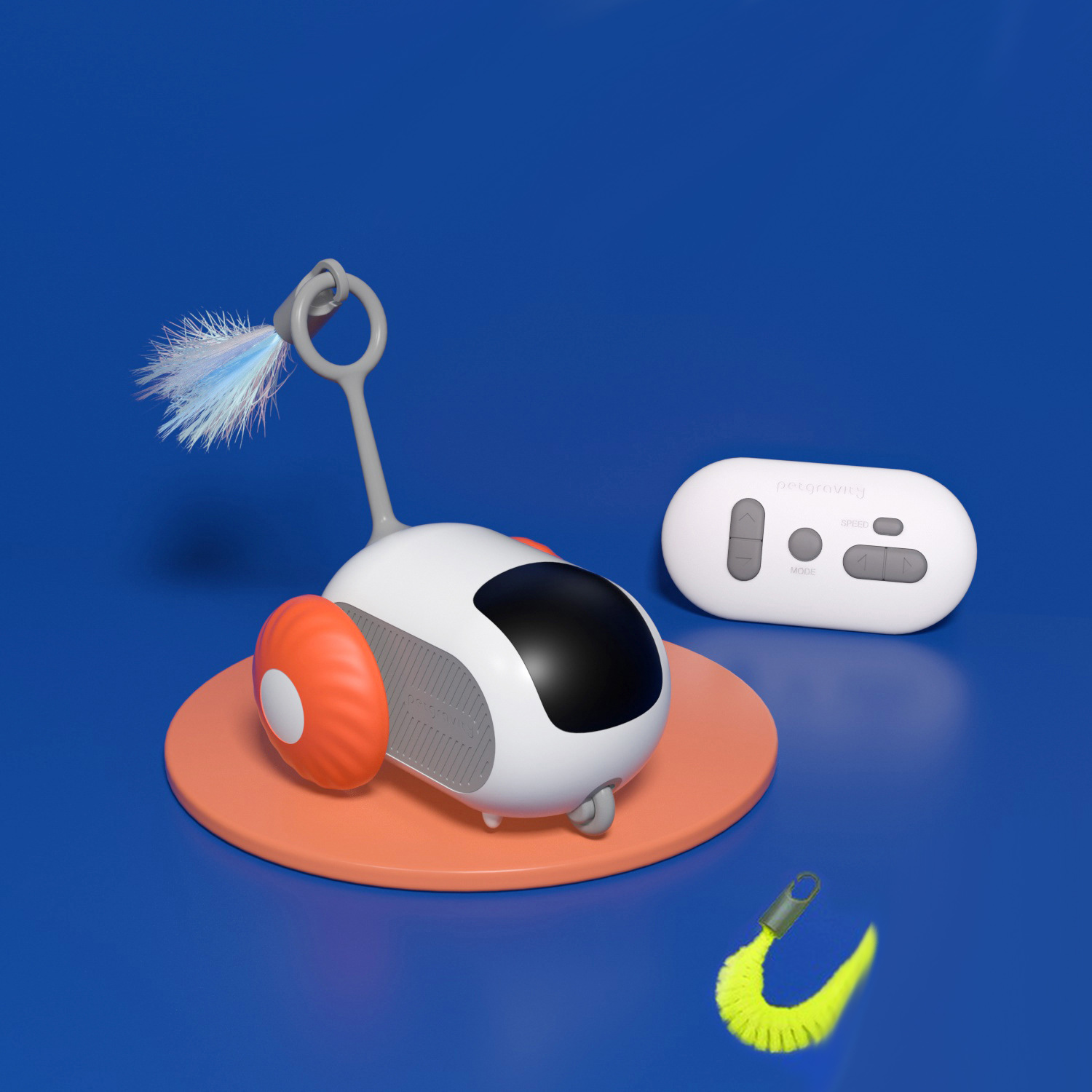Remote control flexible turn smart running car remote control electric cat toy self-amusement little mouse fun cat stick cat pet