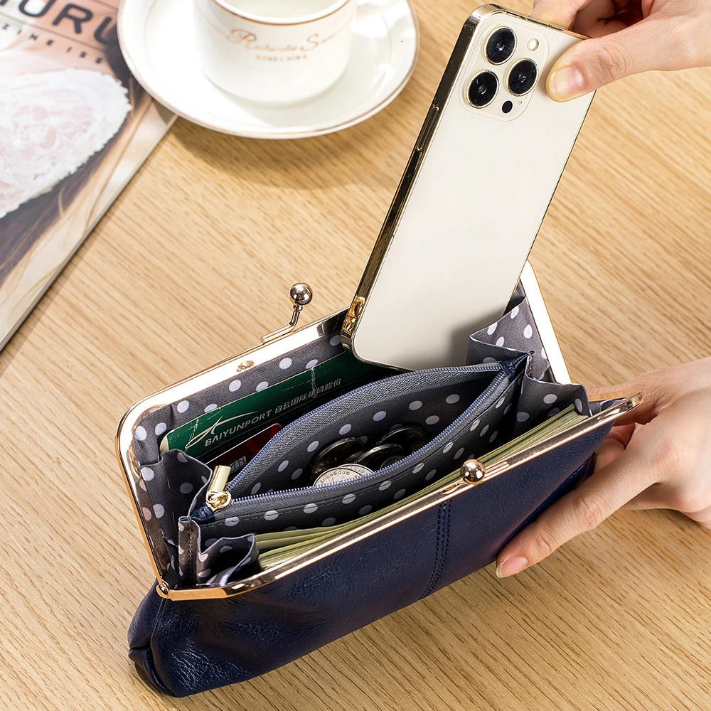 Home>Products>Fashion>Retro Clip on Clutch Wallet>Womens Single Port Gold Storage Bag Mobile Wallet 2080 241212