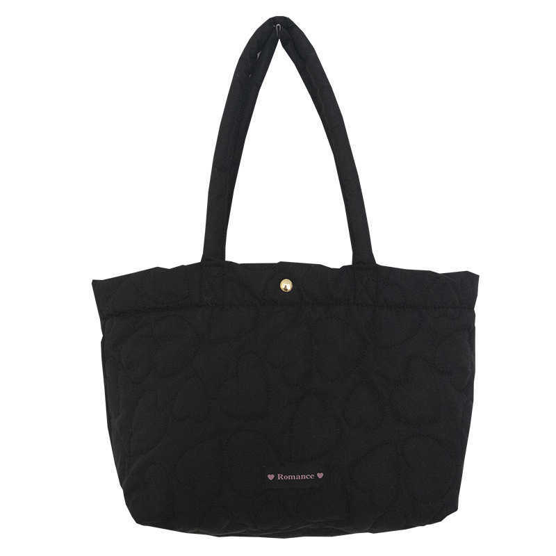 New Product Down Bag Love Large Capacity Tote Bag Womens Commuting Niche Shoulder Bag Leisure Versatile Women
