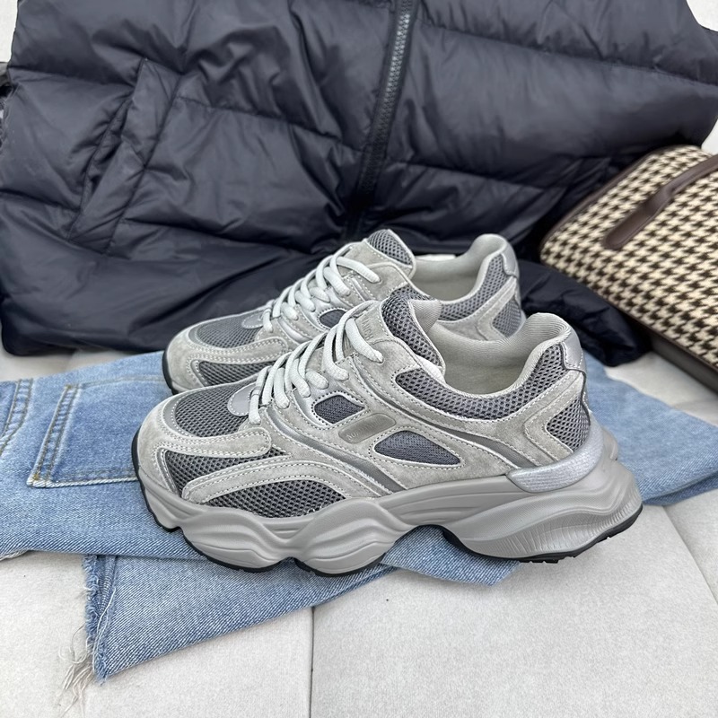 2024 spring new super hot fashion daddy shoes female thick sole mesh breathable running casual sneakers