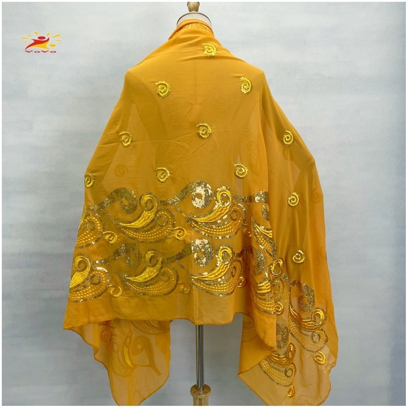 African fashion Muslim scarf headscarf womens medium-sized sequin embroidery chiffon Islamic headscarf Pashmina embroidery Ramadan Dubai 241216