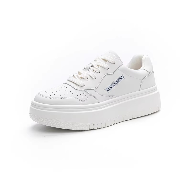 2024 new thick soled small white shoes women casual sports shoes lovers fashion all matching board shoes