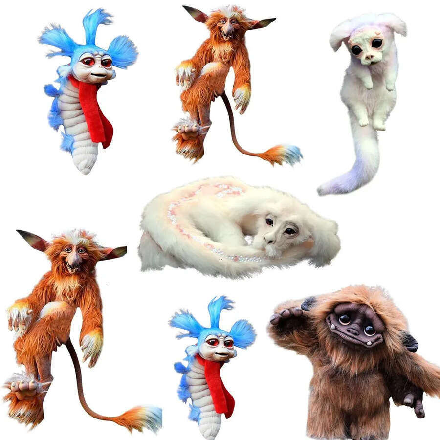 Decorative Objects Figurines Funny Present Plush Doll Worm From Labyrinth Falkor The Neverending Story Fuchur Handmade Baby Ludo Labyrinths Toy#G3 230