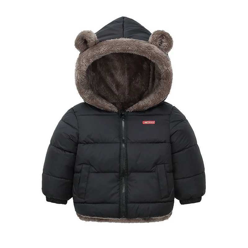 Kids Thick Warm Coats Winter Childrens Fleece Hooded Jackets Autumn Cashmere Padded Snowsuit Boys Girls Cotton OuterwearXJ241214