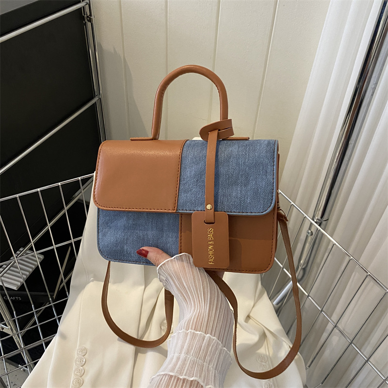 2025 new Free shipping designer bags for womens black white brown pink Fashion splicing texture diagonal cross bag