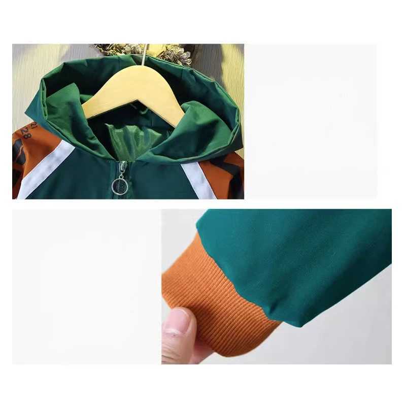 Casual Windbreakers Jackets Spring Autumn Boys Hooded Outerwear Children Clothes Teenagers Long Sleeve Coats Big Kids WaterproofXJ241214
