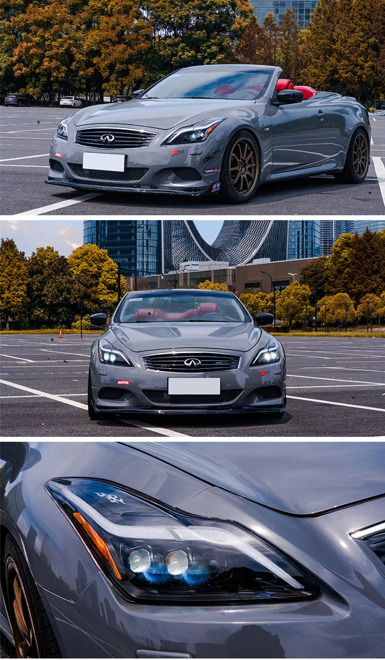 Headlight Assembly For Infiniti G28/G37 Coupe Upgrade Headlights LED Daytime Light DRL Flowing Signal Lamp