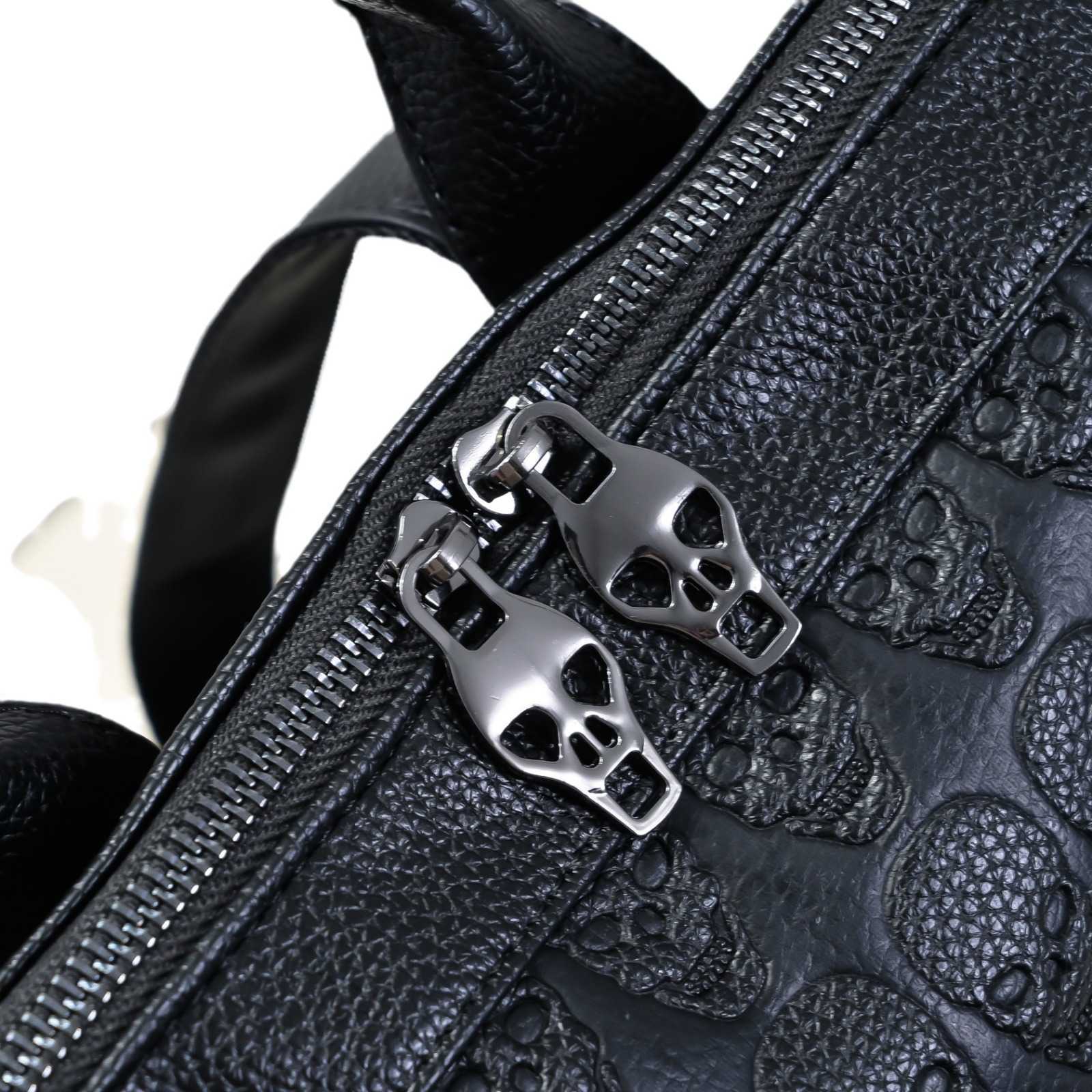Spring Autumn Versatile Skull Head Student Backpack Leisure Large Capacity Travel Bag Women's Lightweight Double Backpack 241215