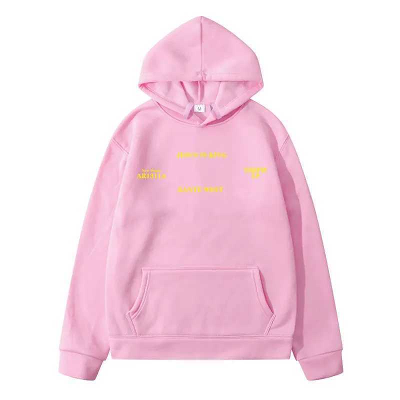 Mens Pullover Hoodie Jesus is King Retro Autumn Blue Hip Hop Flce Hoodie City Clothing Hoodie Womens Hoodie X241216