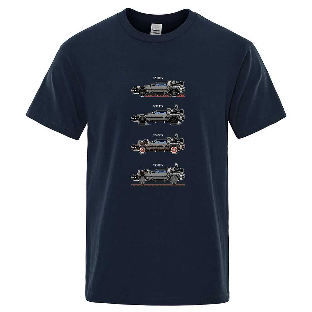 Retro Style Back To The Future Print Funny Tshirts Men Women Cotton T-Shirts Oversized Loose Tee Clothes Harajuku O-Neck Tops W241216