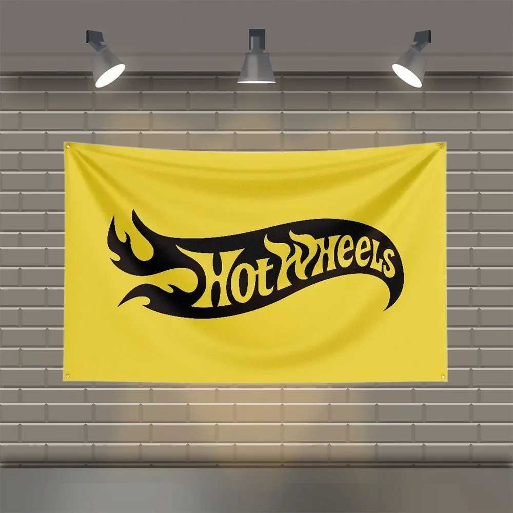 Banner Flags 3x5 FT Hotwheels Flag Polyester Printed Flags for Room Garage Decor J241216