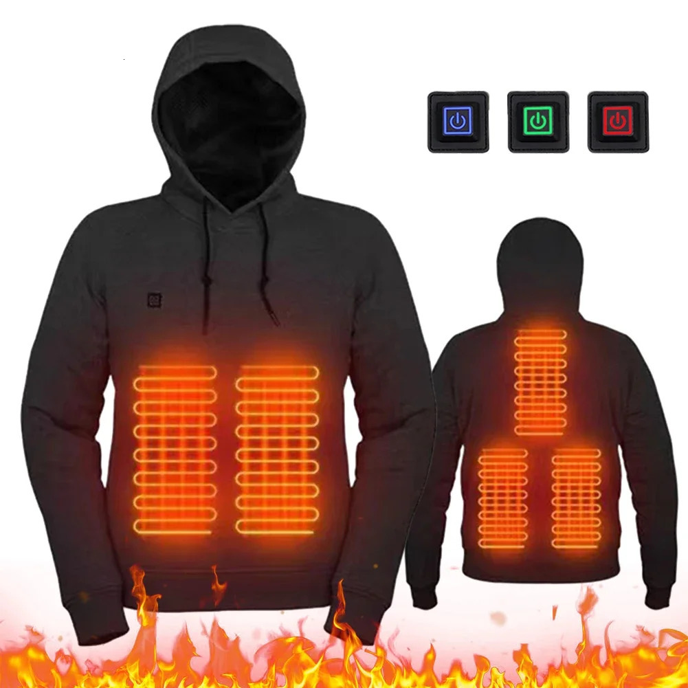 Mens USB Hoodie Mens Retro Jacket 5 Zone Long Sleeve Street Clothing Loose Coat Harajuku Sweatshirt 241214