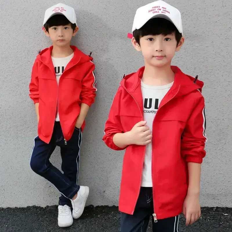 Autumn Childrens Clothes Double-sided Wear Jacket Fleece Coat Boy Waterproof Windproof Children Outerwear Sport Jacket For BoysXJ241214
