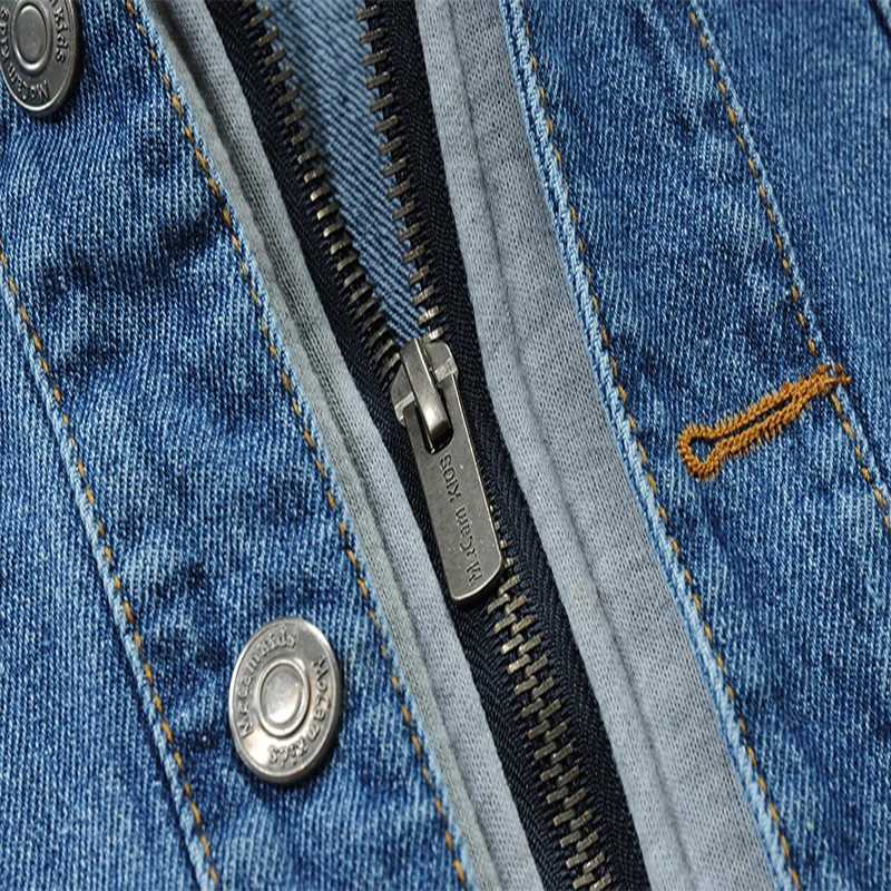 3-14Years Baby Boys Girls Hooded Jeans Coats Kids Solid Color Denim Jacket Children Long Sleeves Zipper Vintage OutwearXJ241214