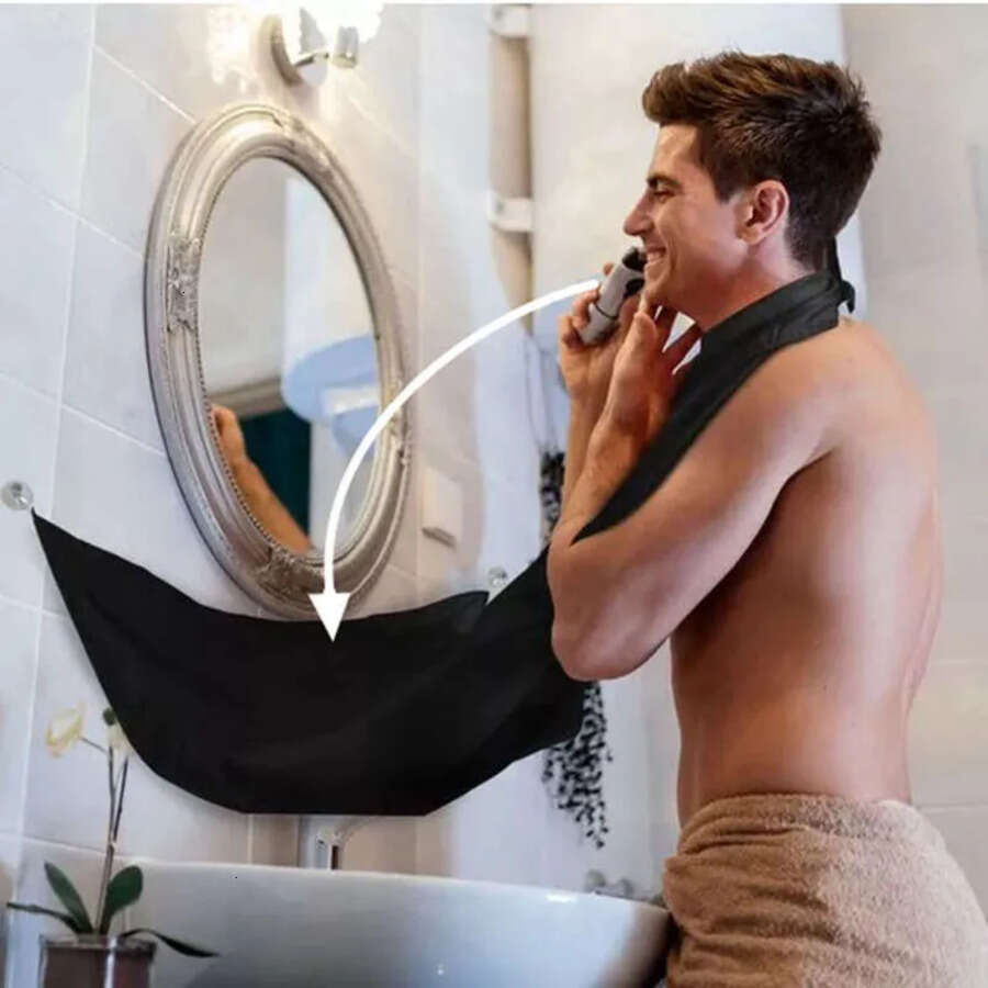 Male Shaving Beard Catcher Cape Care Bib Face Shaved Hair Adult Bibs Shaver Cleaning Hairdresser Gift For Man Clean Apron