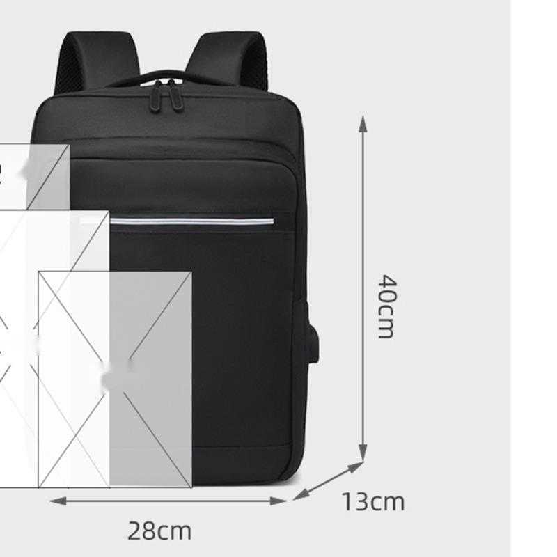 Business Computer Bag Large Capacity Travel Bag Simple Design Mens High School Student Backpack Usb Rechargeable Casual Backpack 240920
