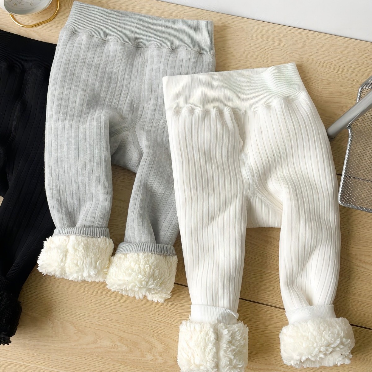 Trousers Autumn And Winter Vertical Stripes With Thick Cloud Fleece Leggings For Girls To Keep Warm Childrens Pantyhose Outerwear Cro Otztb