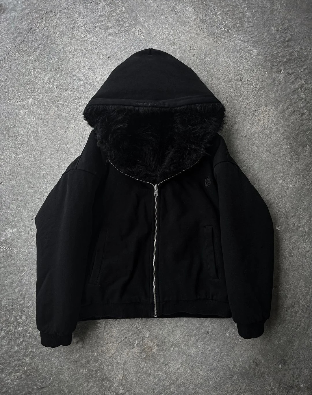 Street fashion autumn and winter reversible thick pleated American casual cotton jacket mens and womens hooded short jacket 241209