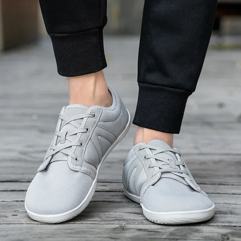 Mens Minimum Barefoot Sneakers Wide Fit Zero Drop Sole Relaxation Mens Cross Barefoot Shoes Wide Shoe Box 241213