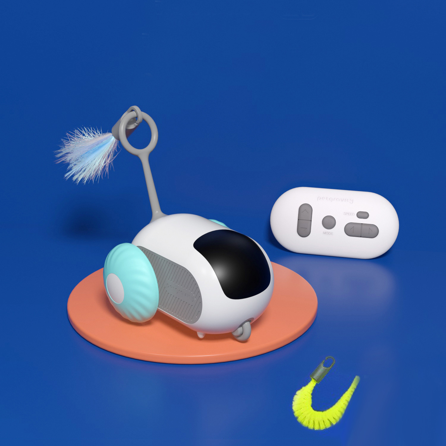 Remote control flexible turn smart running car remote control electric cat toy self-amusement little mouse fun cat stick cat pet