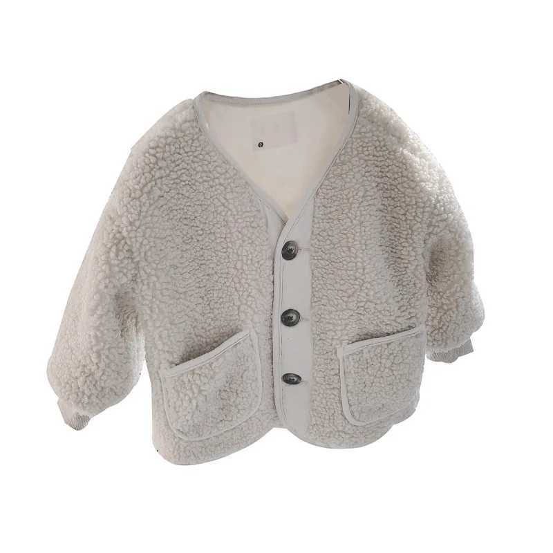 Parent-Child Clothes Boys Mother Girl Jacket Lamb Wool Velvet Padded Jacket Fall Winter Korean Cardigan Warm Childrens CoatXJ241214