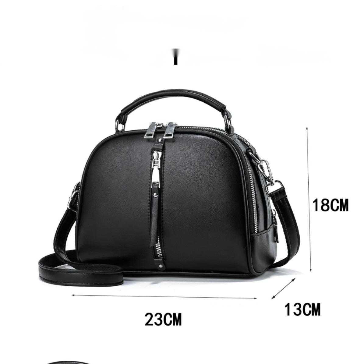 Ladies' handbag autumn fashion trend single shoulder hand-held crossbody black small square bag straight hair 241215