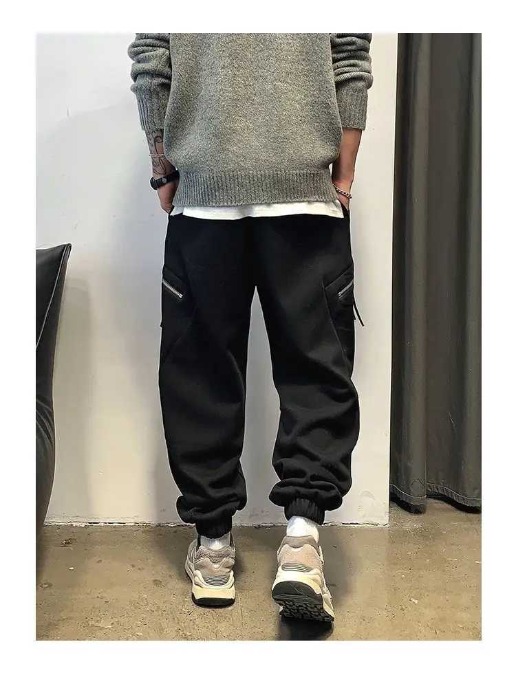 Mens new sports pants mens street fashion brand cool and fashionable drawstring sports pants X241216