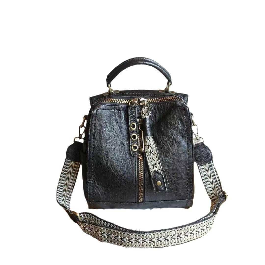 Multi functional shoulder crossbody bag for women fashionable soft leather handbag, high-end feel backpack, casual backpack 241215