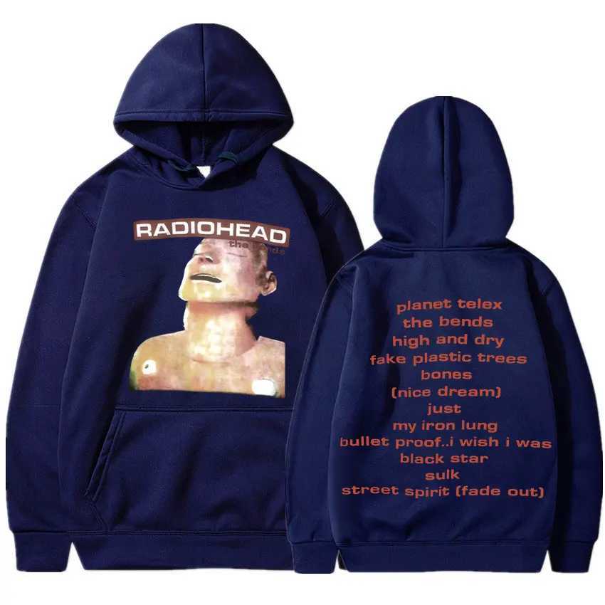 Vintage rock band Radiohead hoodies hip-hop all music albums printed sweatshirts Harajuku T-shirts super big hoodies Tns X241216