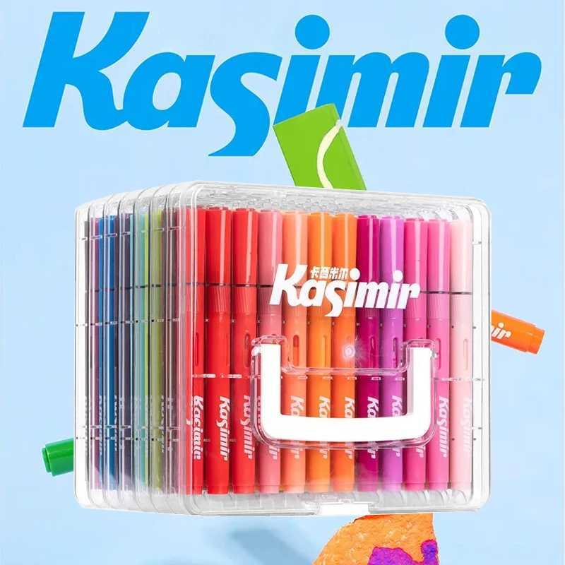 Markers KASIMIR Soft Brush Direct-liquid Acrylic Marker Paint Pen Pull out appearance Graffiti Manga Crafts School Stationery Supplies H241215