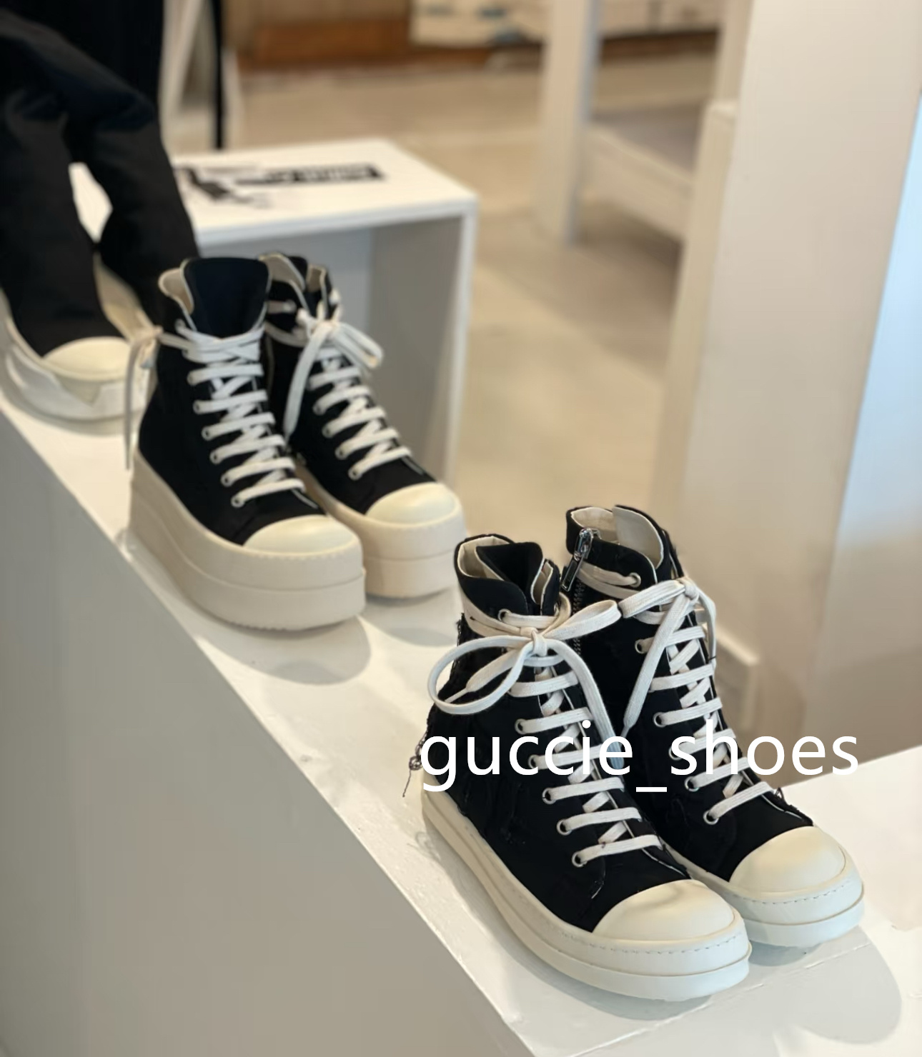Designer Boots Genuine Boots Luxury Platform Booties Canvas Boots Black White High Top Leather Boot Suede Boots For Men And Womens