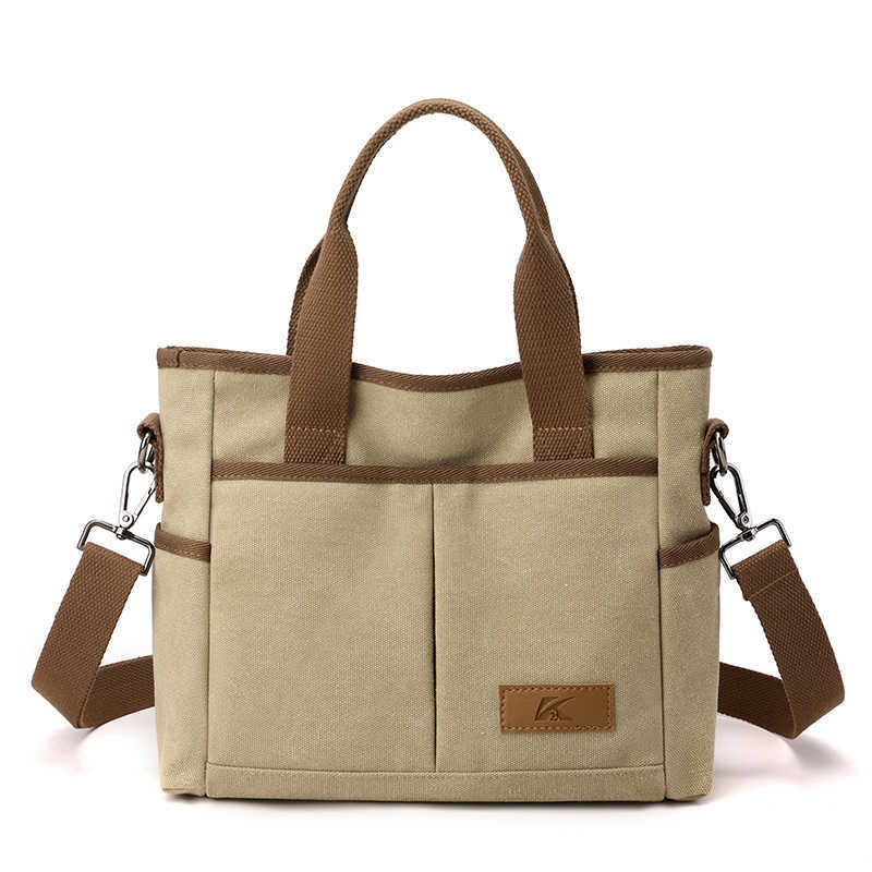 Shoulder Bag Women's Bag Trend Versatile Simple Fashion Korean Version Large Capacity Handheld Crossbody Canvas Bag 241215