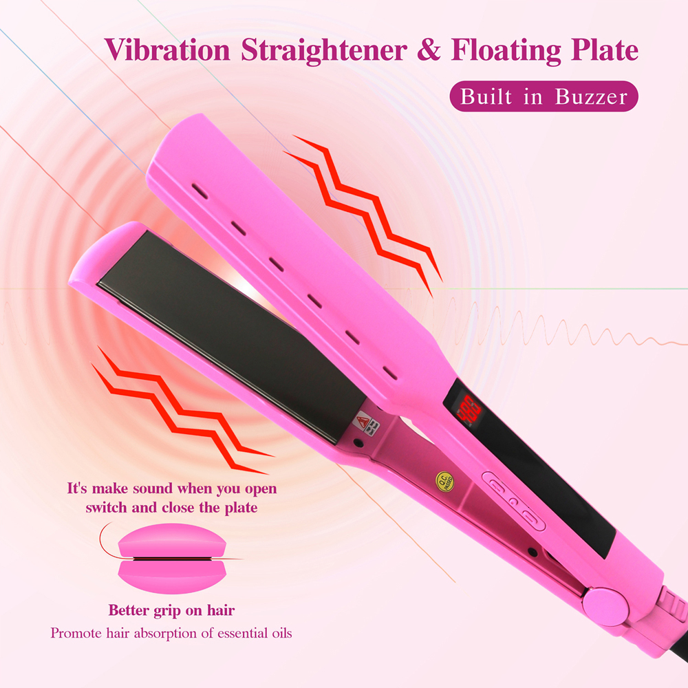 Straightener Curler 480 Degrees High Temperature Titanium Plate Vibrating Flat Iron Keratin Treatment Hair Styg Tool