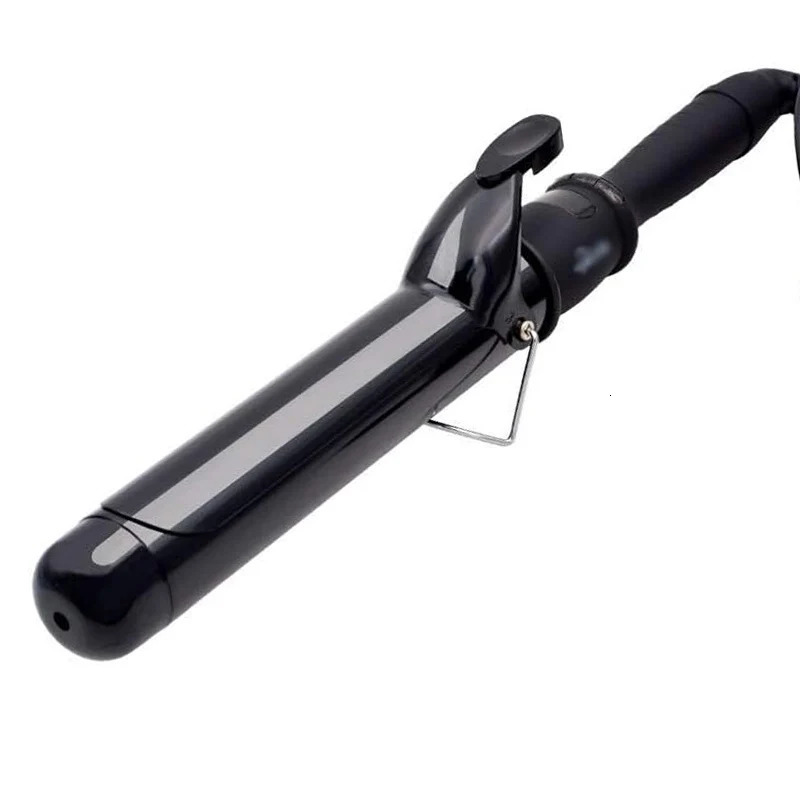 Professional Hair Curler 1.25 Inch Clipped Curling Iron with Extra Long Ceramic Barrel LCD Temperature Adjust up 241216