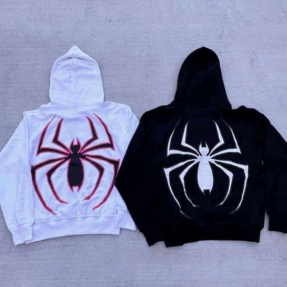 Dark Sports Casual Men and Women Gothic Couple Harajuku Large Size Spider Hoodie Sweatshirt