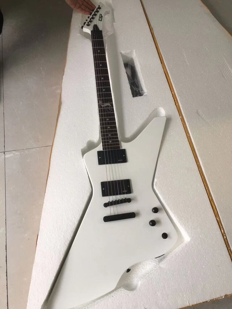 Snakebyte Series Mahogany Solidbody Electric Guitar by James Hetfield Premium Quality White Color, Rosewood Board