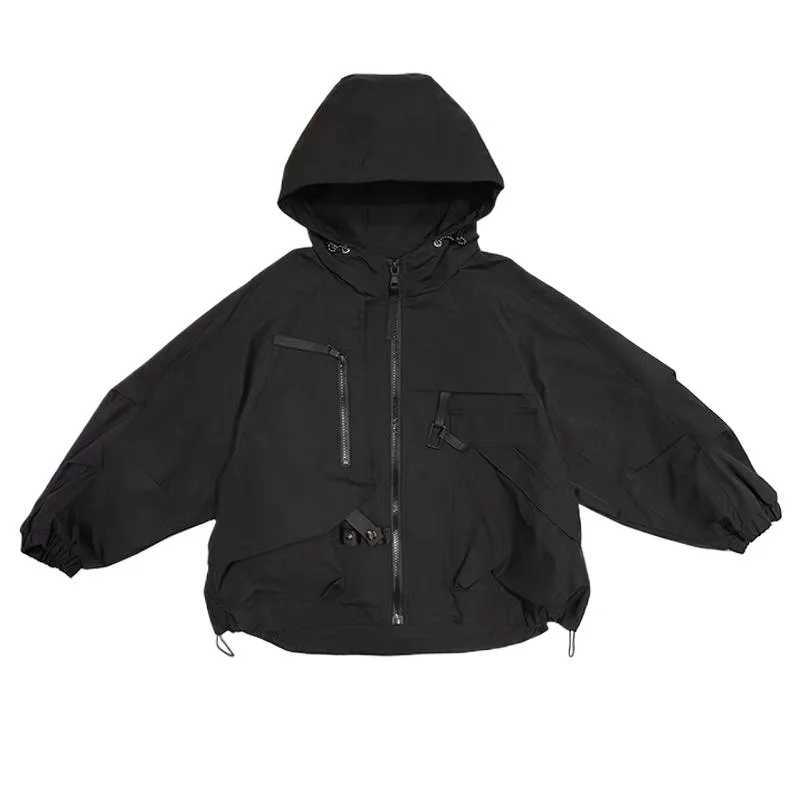 Boys Coat Jacket Cotton OuterwearWindbreak 2024 Black Spring Autumn Overcoat Sport Teenagers Childrens Warm ClothingXJ241214