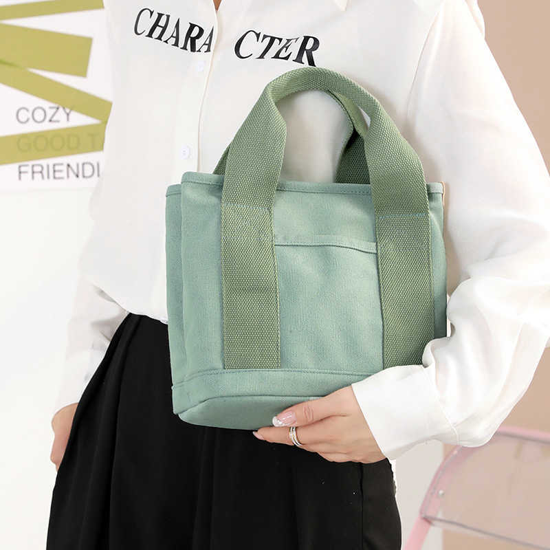 Versatile leisure Women's canvas bag canvas bag women's fashion leisure large capacity portable Tote Bag 241215