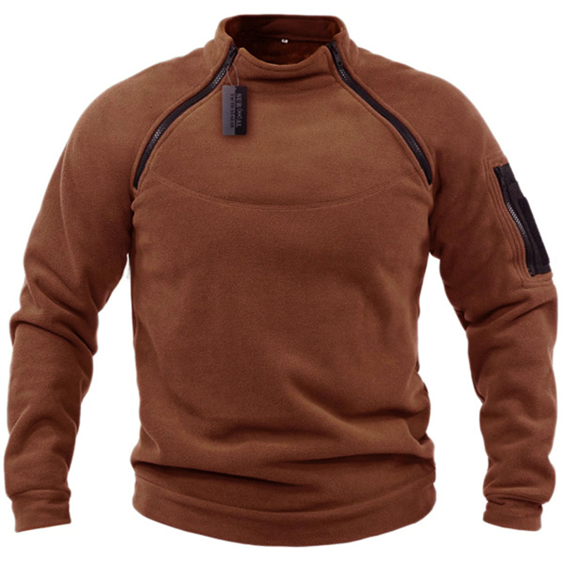US Men's Tactical Outdoor Jacket Hunting Clothes Warm Zippers Fleece Pullover Man Windproof Spring Winter Coat Thermal Underwear