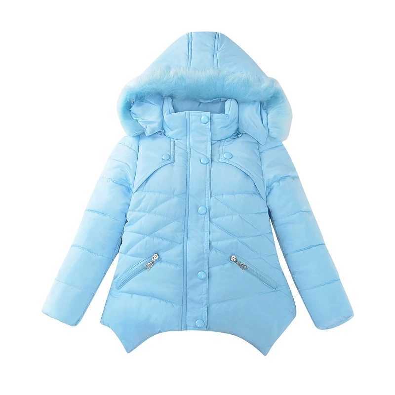 2024 New Winter Jackets For Girls Coat Fashion Long Sle Hooded Outerwear Thicken Warm Childrens Clothing 3 4 5 6 8 10 12 YearXJ241214