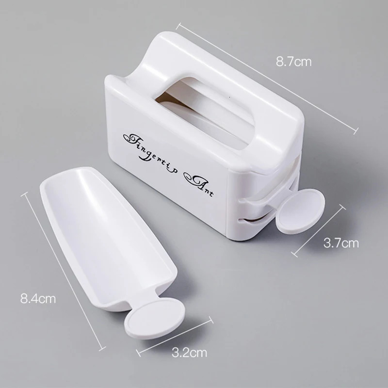 Nail art glitter powder doublelayer manual tool gemstone decoration recycling box portable storage container 241213