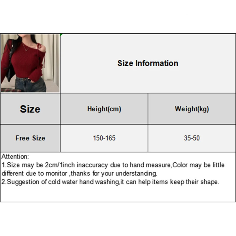 CC88 Irregular temperature slanted neck off shoulder tie bow pulled Korean style chic long sleeved knitted sweater 241211