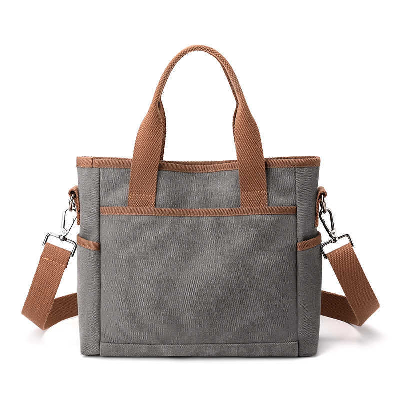 Shoulder Bag Women's Bag Trend Versatile Simple Fashion Korean Version Large Capacity Handheld Crossbody Canvas Bag 241215